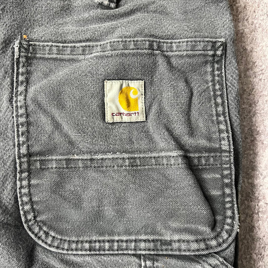 2010s Carhartt Workwear Distressed Relaxed Gray Vintage Pants 34x32