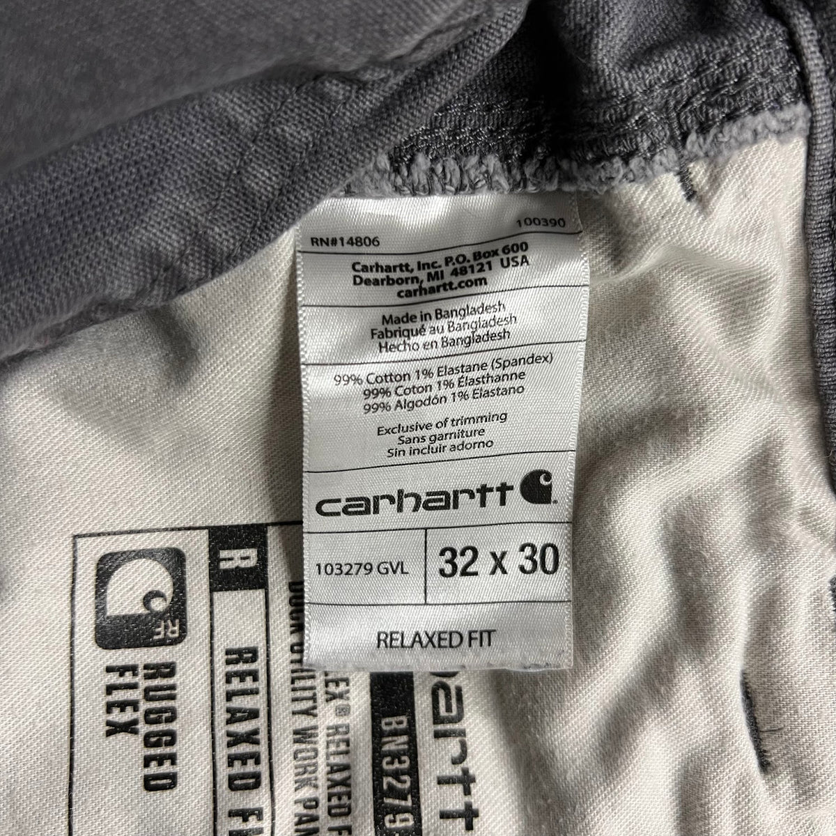 Modern Carhartt Workwear Faded Distressed Gray Pants 32x30