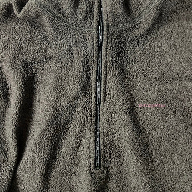 Vintage Patagonia Capilene Fleece 1/4 Zip Pullover Jacket Black Mens L USA