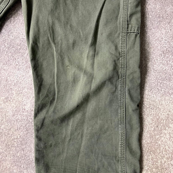 2010s Carhartt Workwear Faded Loose Green Vintage Pants 36x32