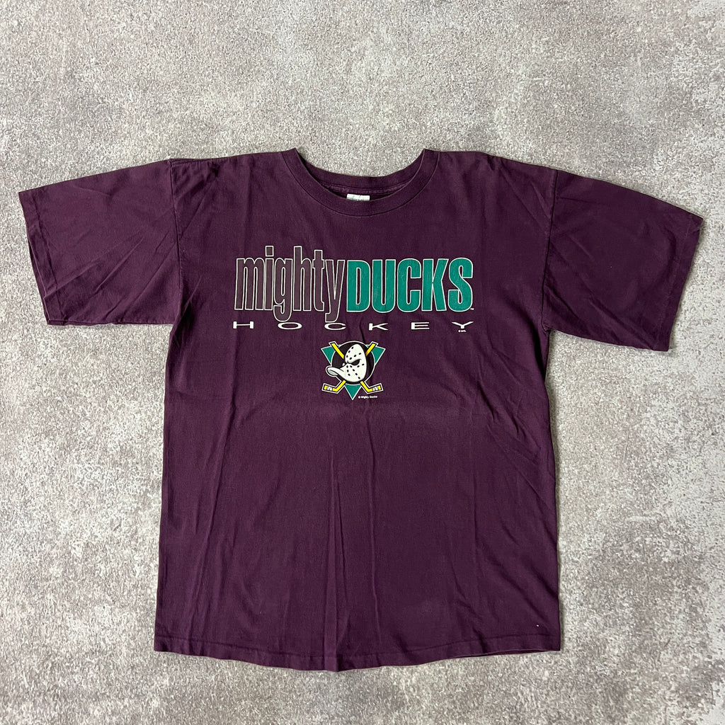 90s Anaheim Ducks Salem Sportswear Big Logo Tee L
