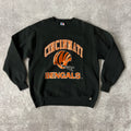 90s Cincinnati Bengals Russell Athletic Cracked Print Crewneck XL
