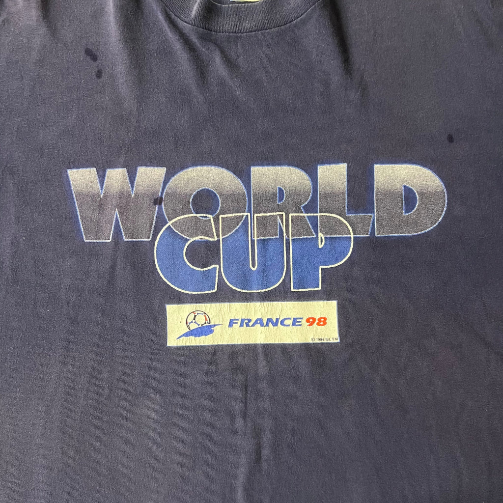90s World Cup, France France98 Blue Sun Faded Tee XL