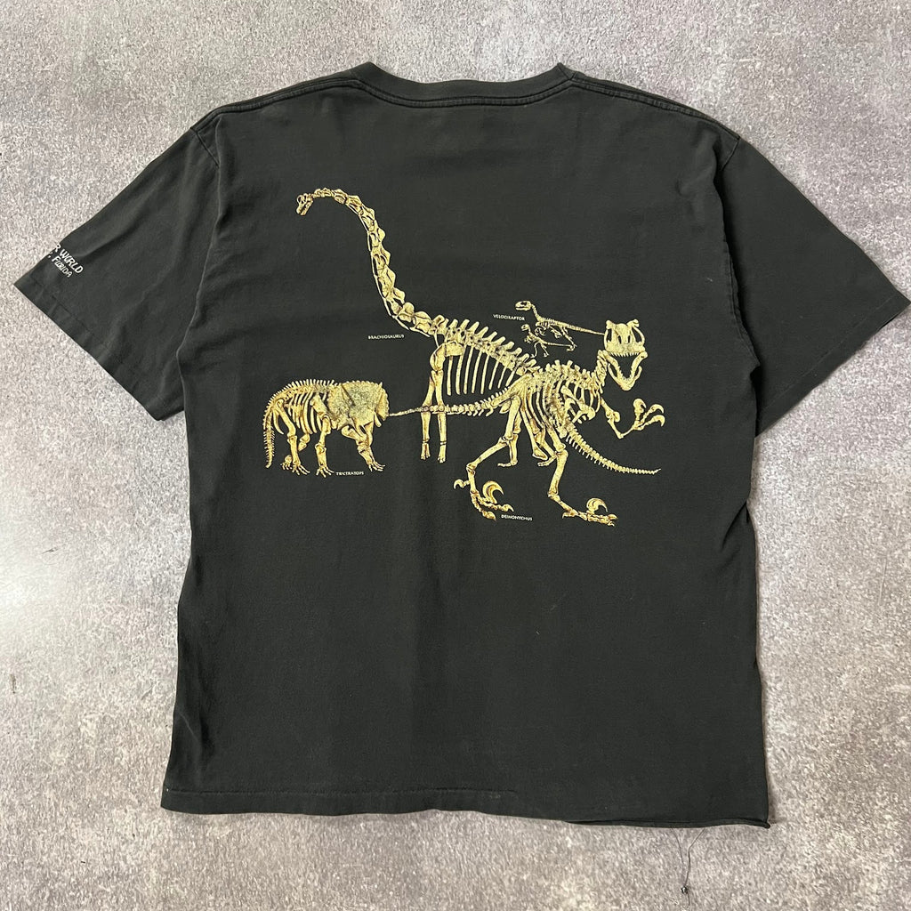 90s Wild Cotton Back Graphic Cracked Print Sun Faded Single Stitch Tee XL