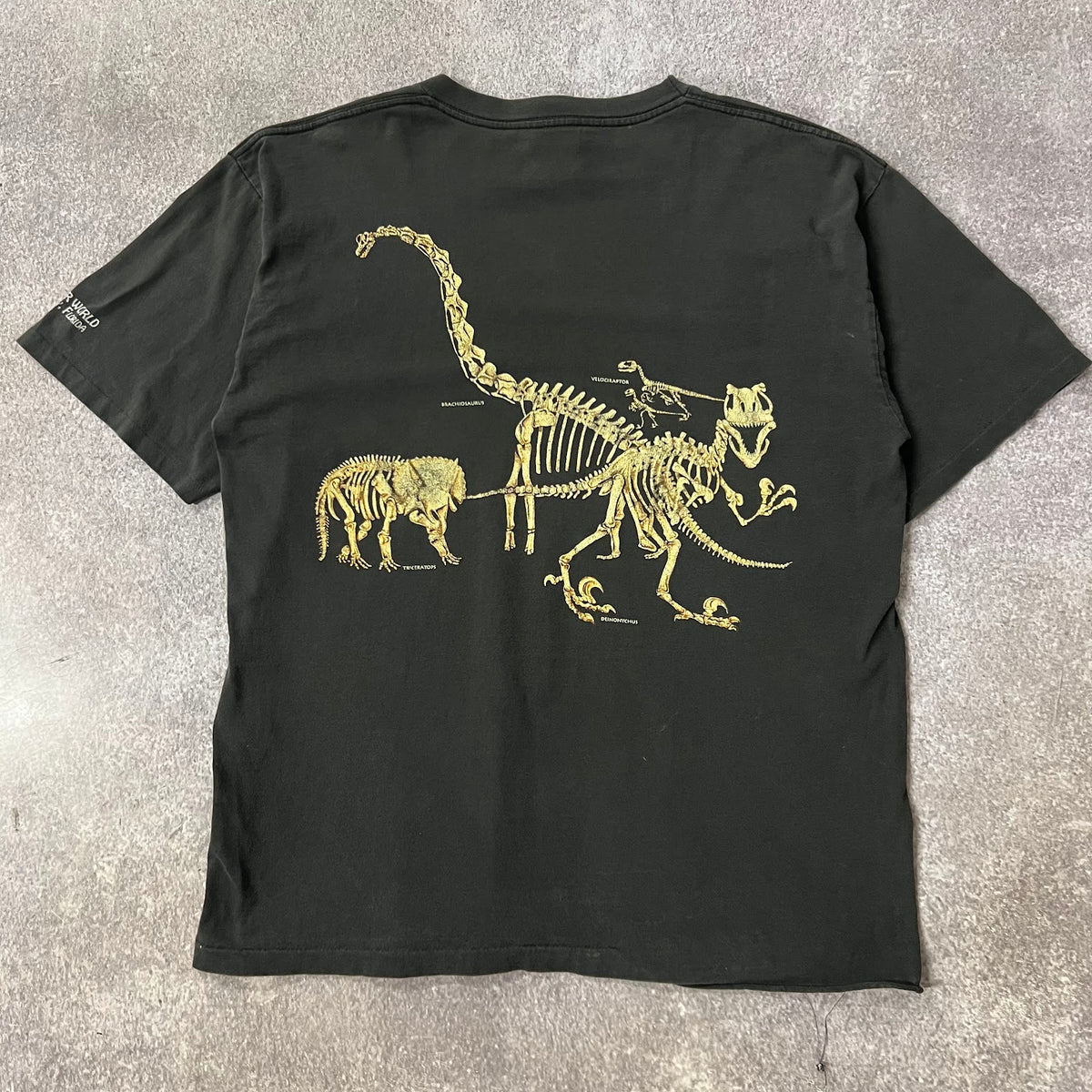 90s Wild Cotton Back Graphic Cracked Print Sun Faded Single Stitch Tee XL