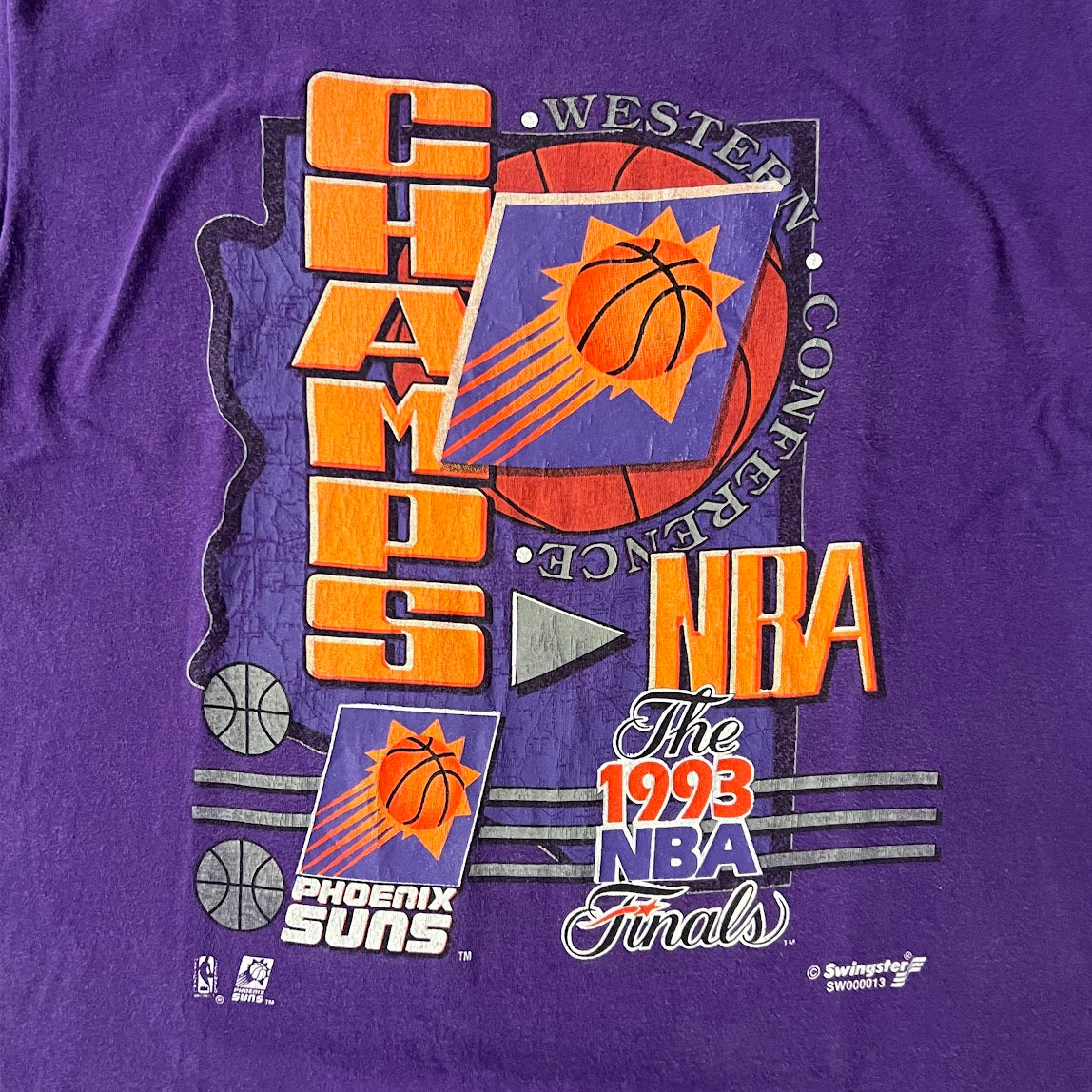 90s Phoenix Suns Jerzees Big Logo Worn In Tee L
