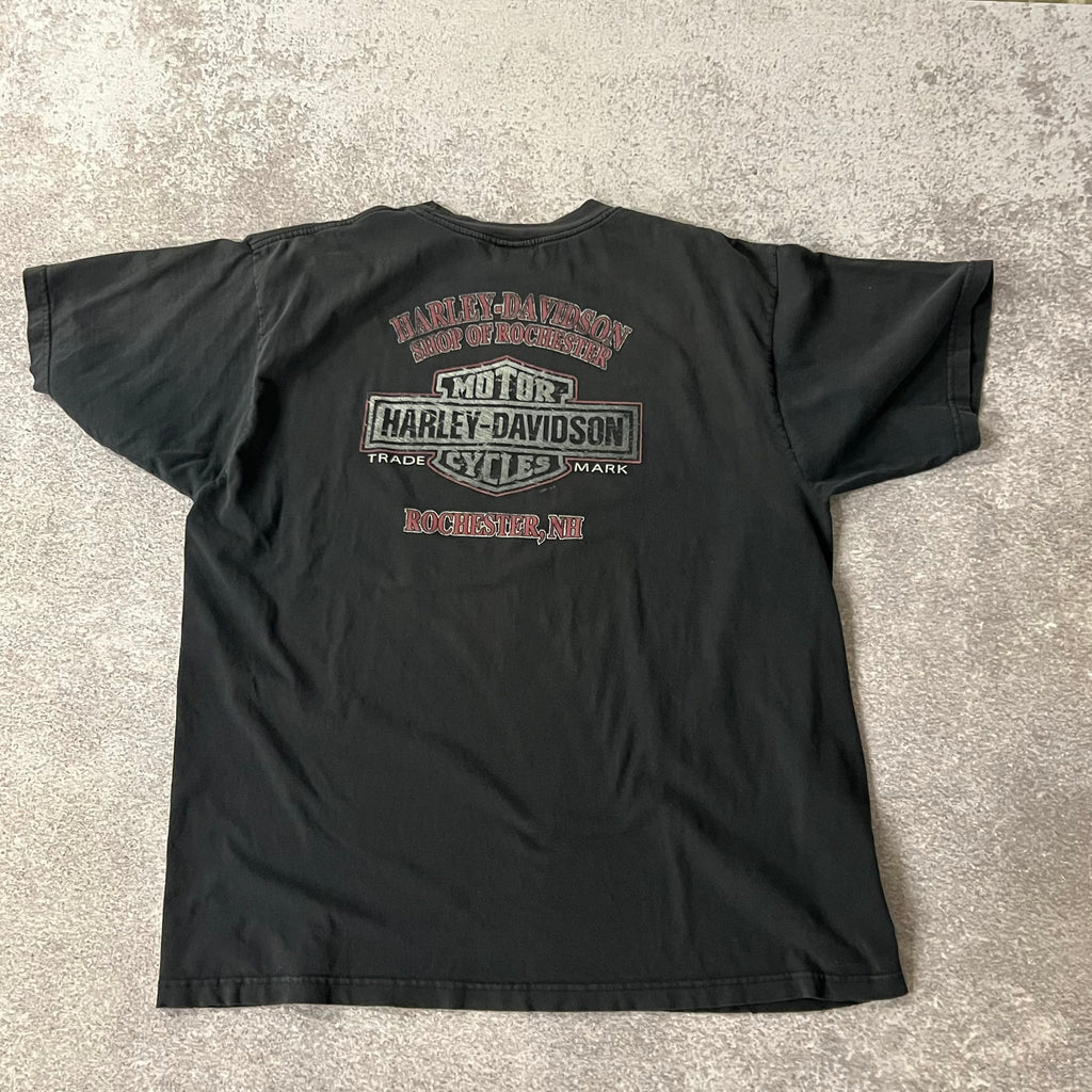 Y2K Harley Davidson Rochester, NH Worn In Tee XL