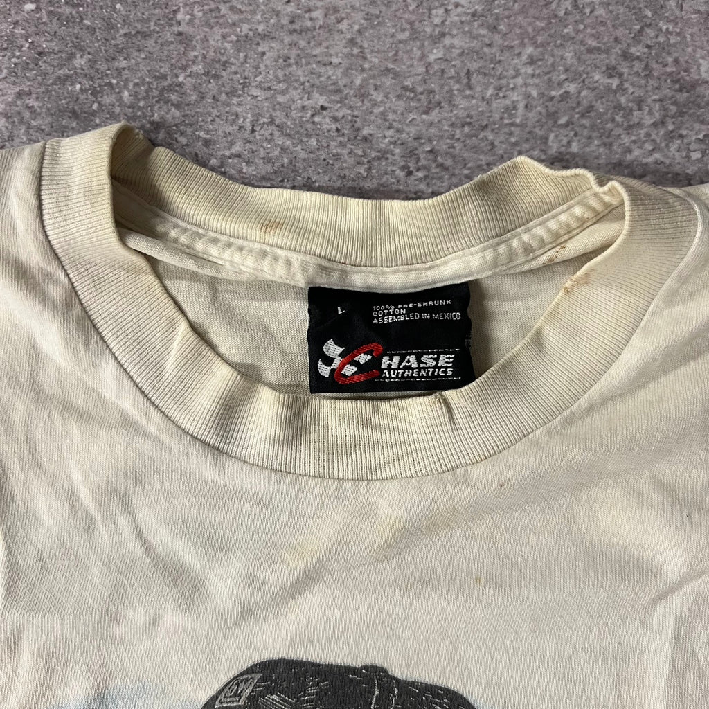 90s Dale Earnhardt NASCAR Chase Authentics Big Logo Distressed Tee L