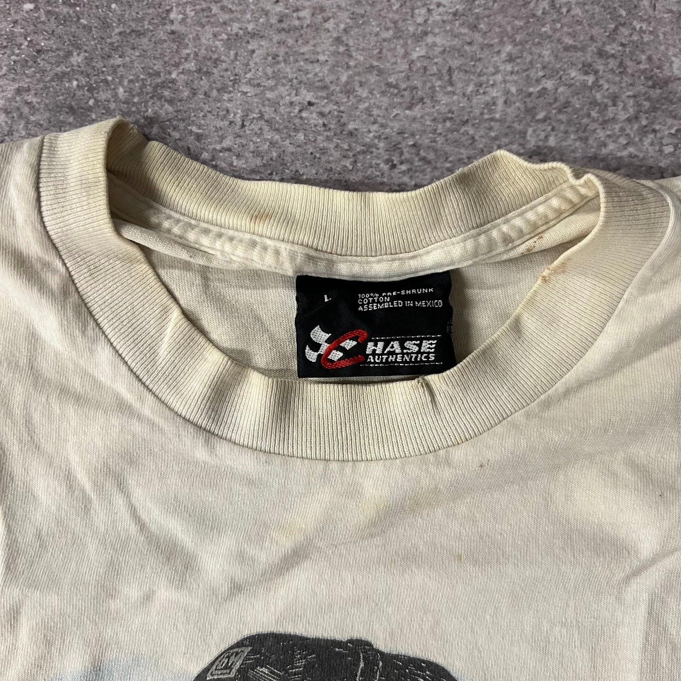 90s Dale Earnhardt NASCAR Chase Authentics Big Logo Distressed Tee L