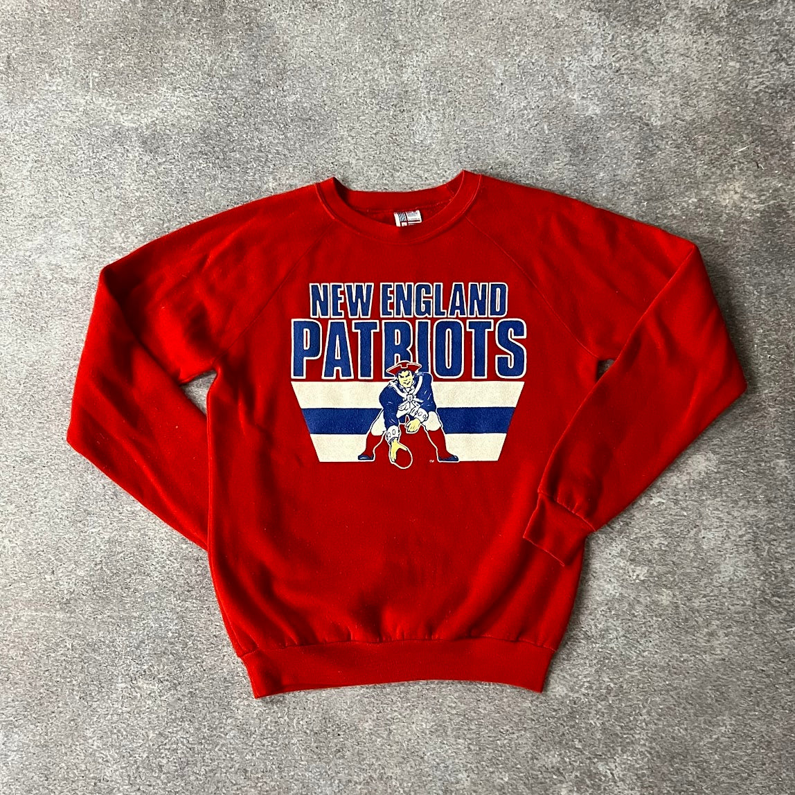 80s New England Patriots Garan Inc Big Logo Crewneck L