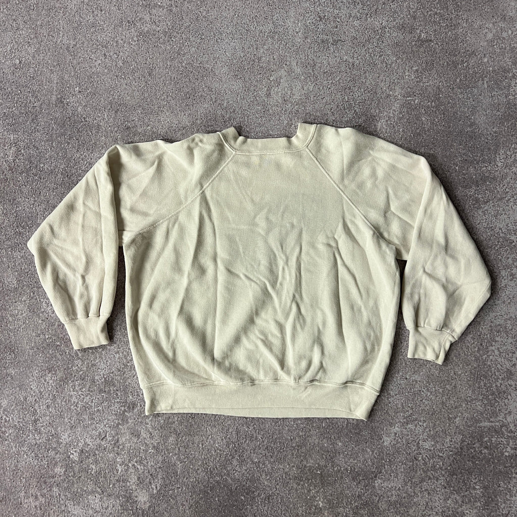 80s Gearing Up White Crewneck L