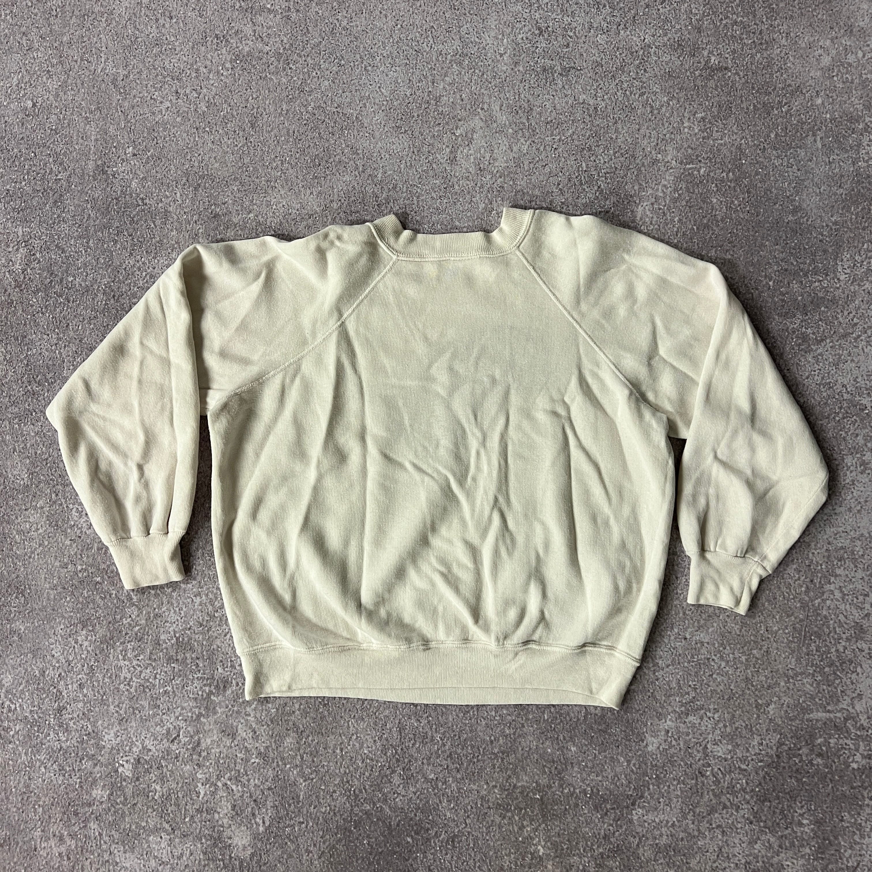 80s Gearing Up White Crewneck L