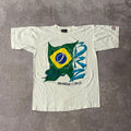 90s Brazil Magic Johnson T's Big Logo Tee L