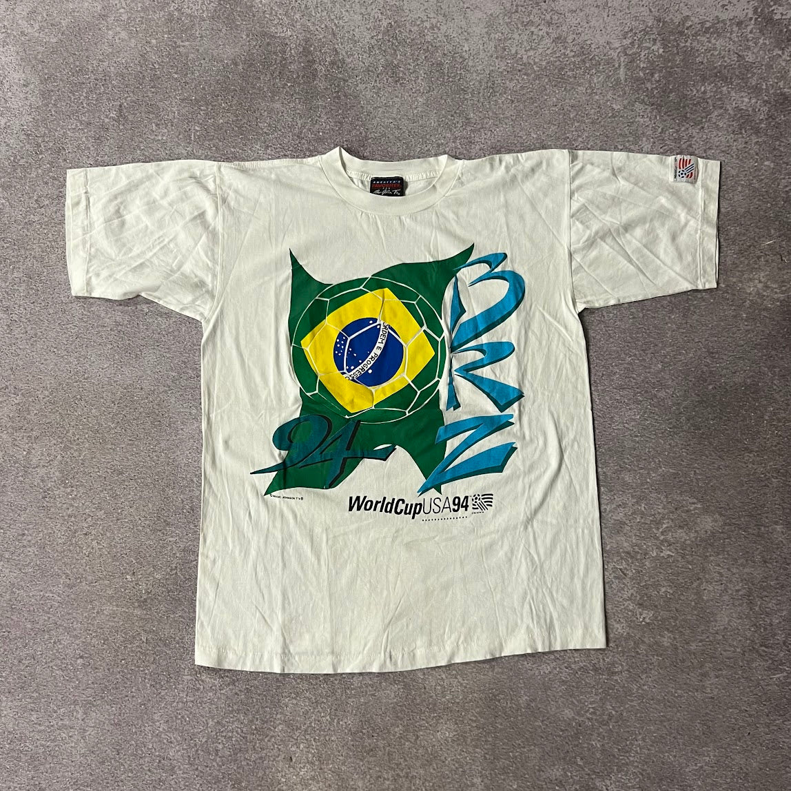 90s Brazil Magic Johnson T's Big Logo Tee L