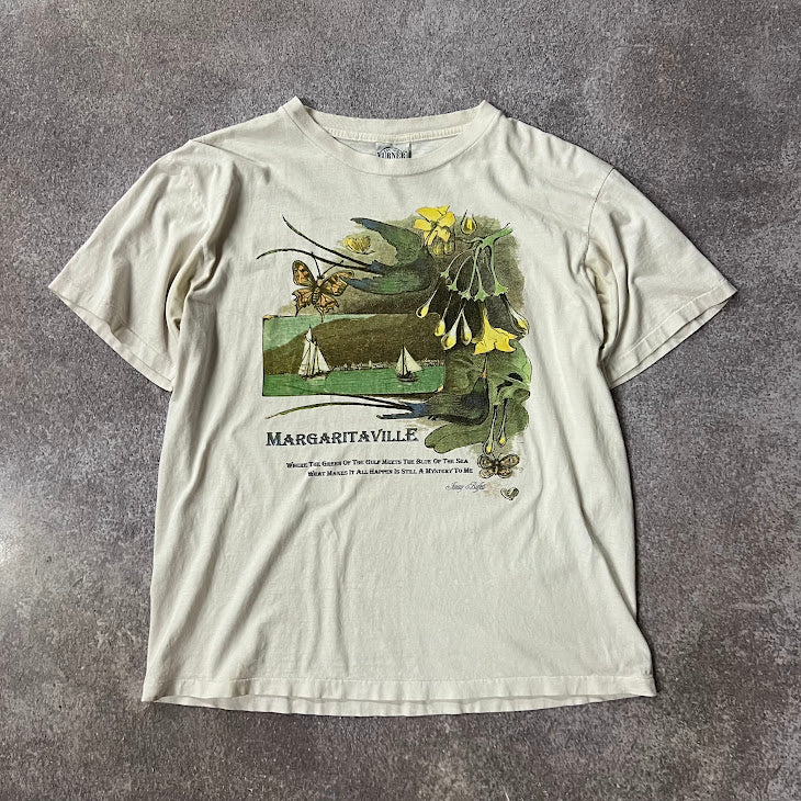 80s Jimmy Buffett Turner Back Graphic Single Stitch Faded Vintage Tee XL