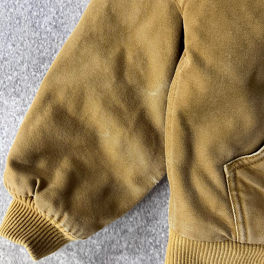 Modern Carhartt Kids Quilt Lined Workwear Outdoor Tan Jacket XS
