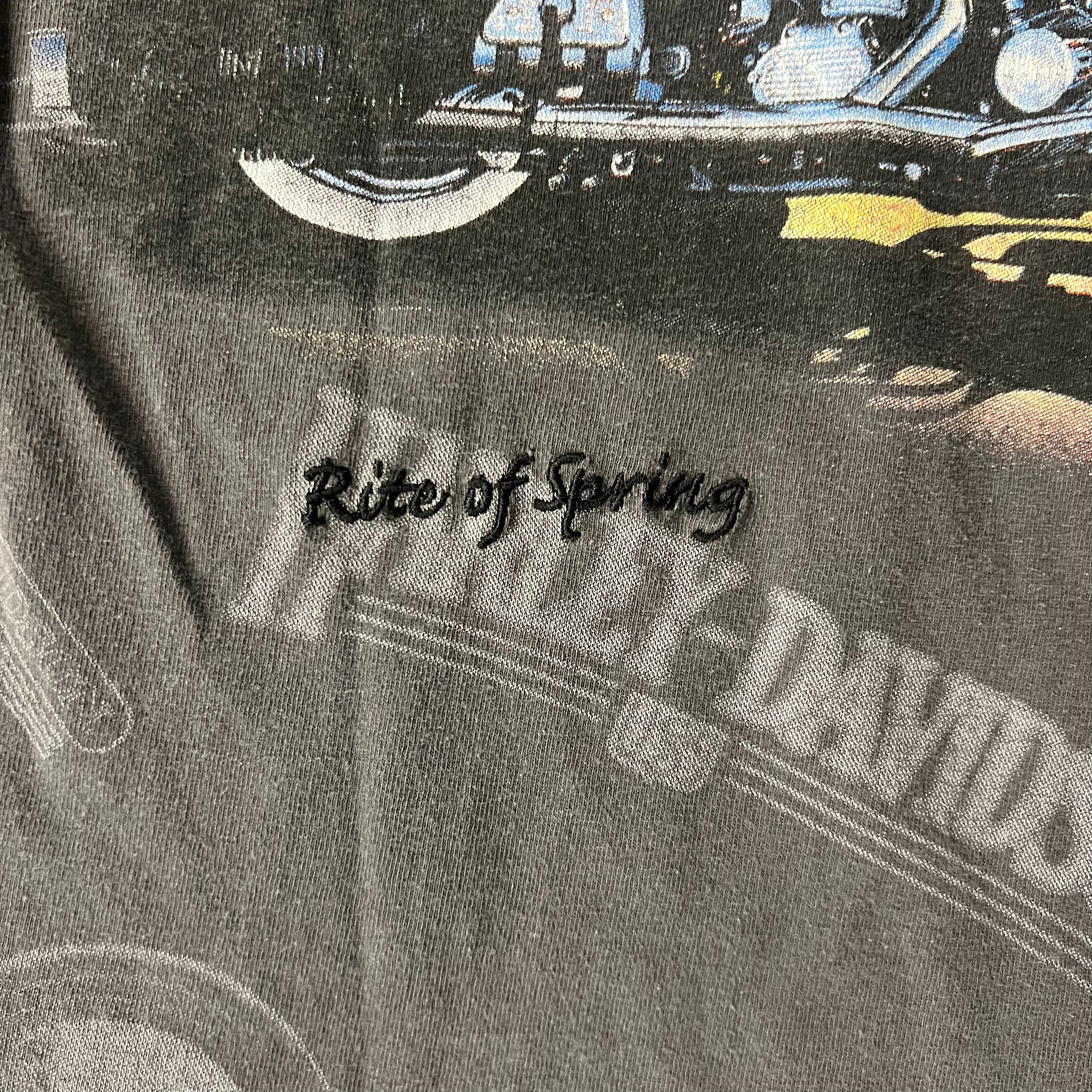 Y2K Harley Davidson Gray Worn In Tee L