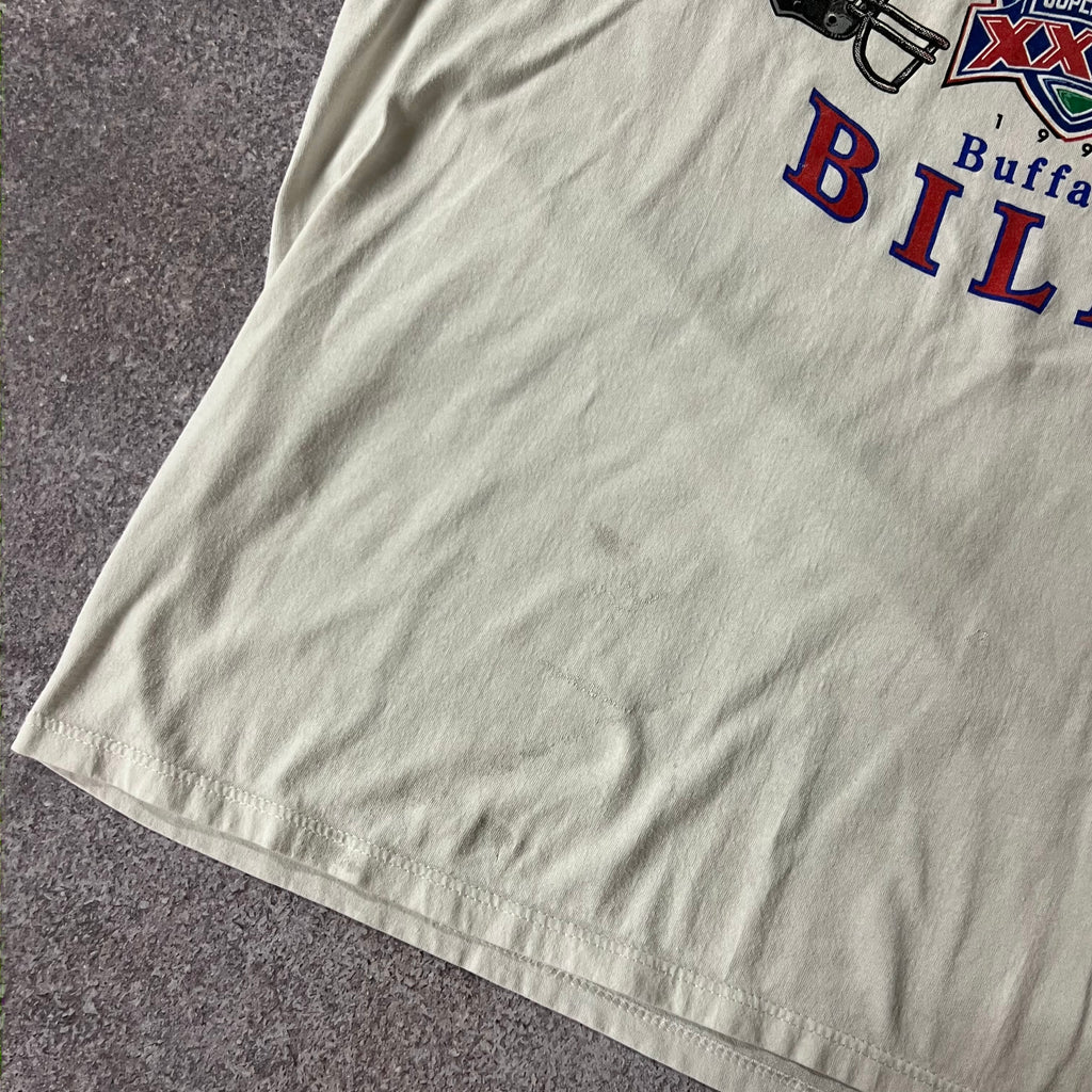 90s Cowboys vs Bills Jerzees Big Logo Tee XL