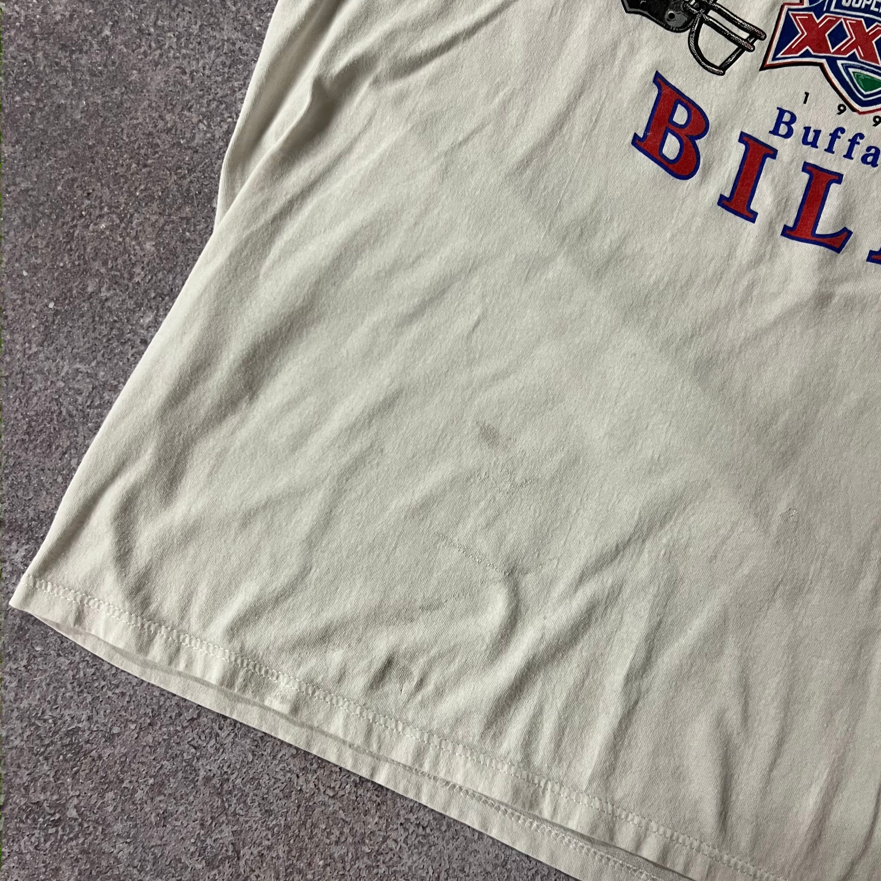 90s Cowboys vs Bills Jerzees Big Logo Tee XL