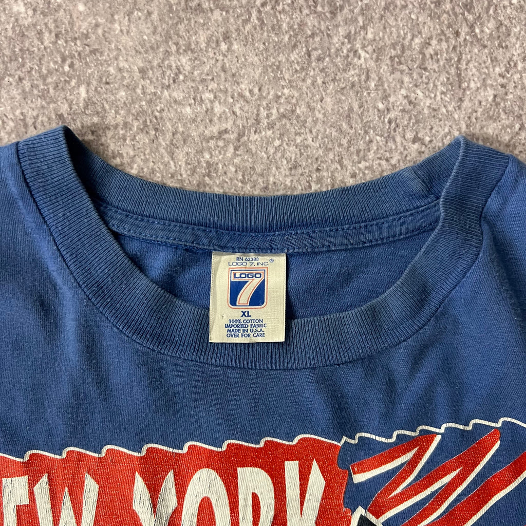 90s New York Rangers Logo 7 Big Logo Single Stitch Tee XL