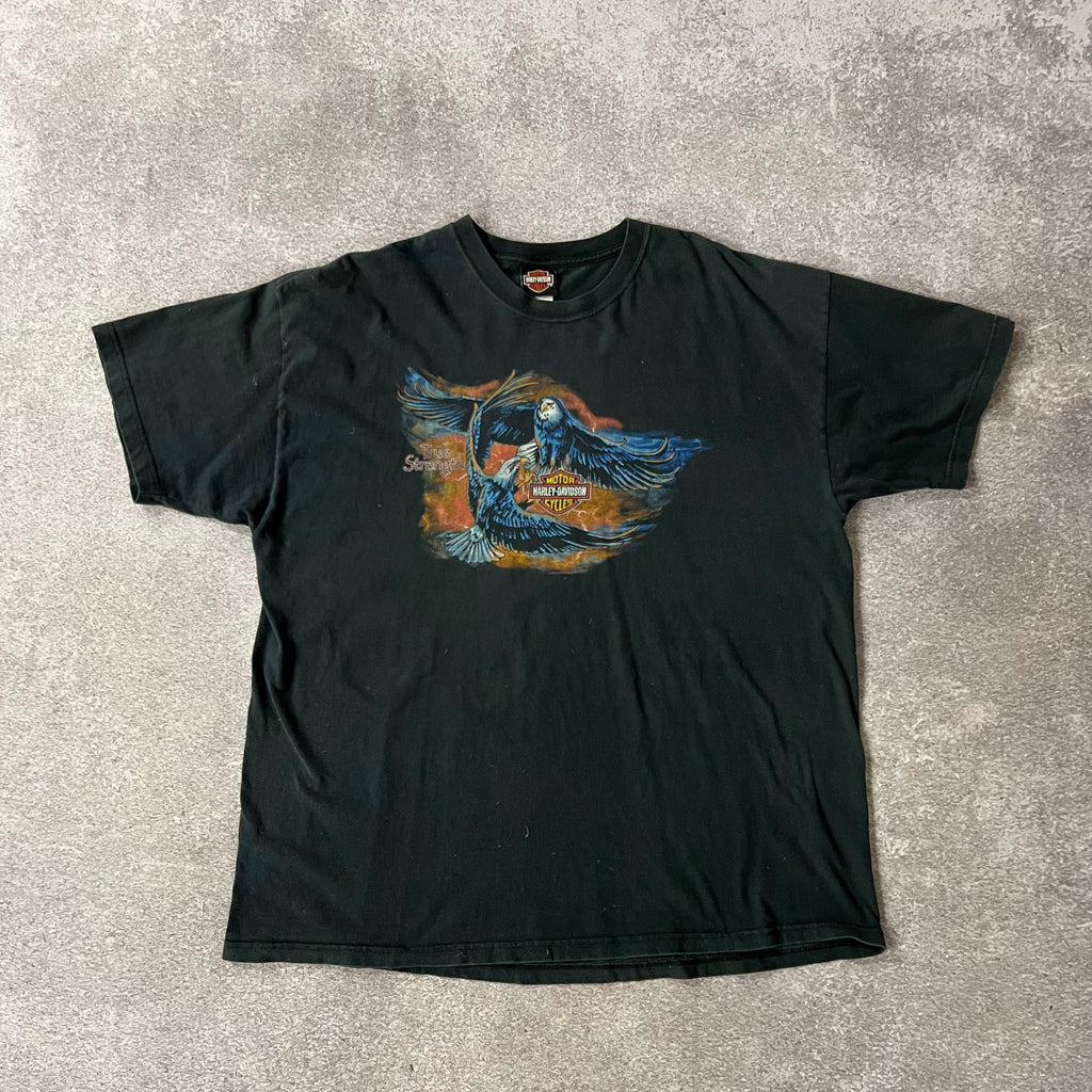 Y2K Harley Davidson Portland, Maine Worn In Tee XXL