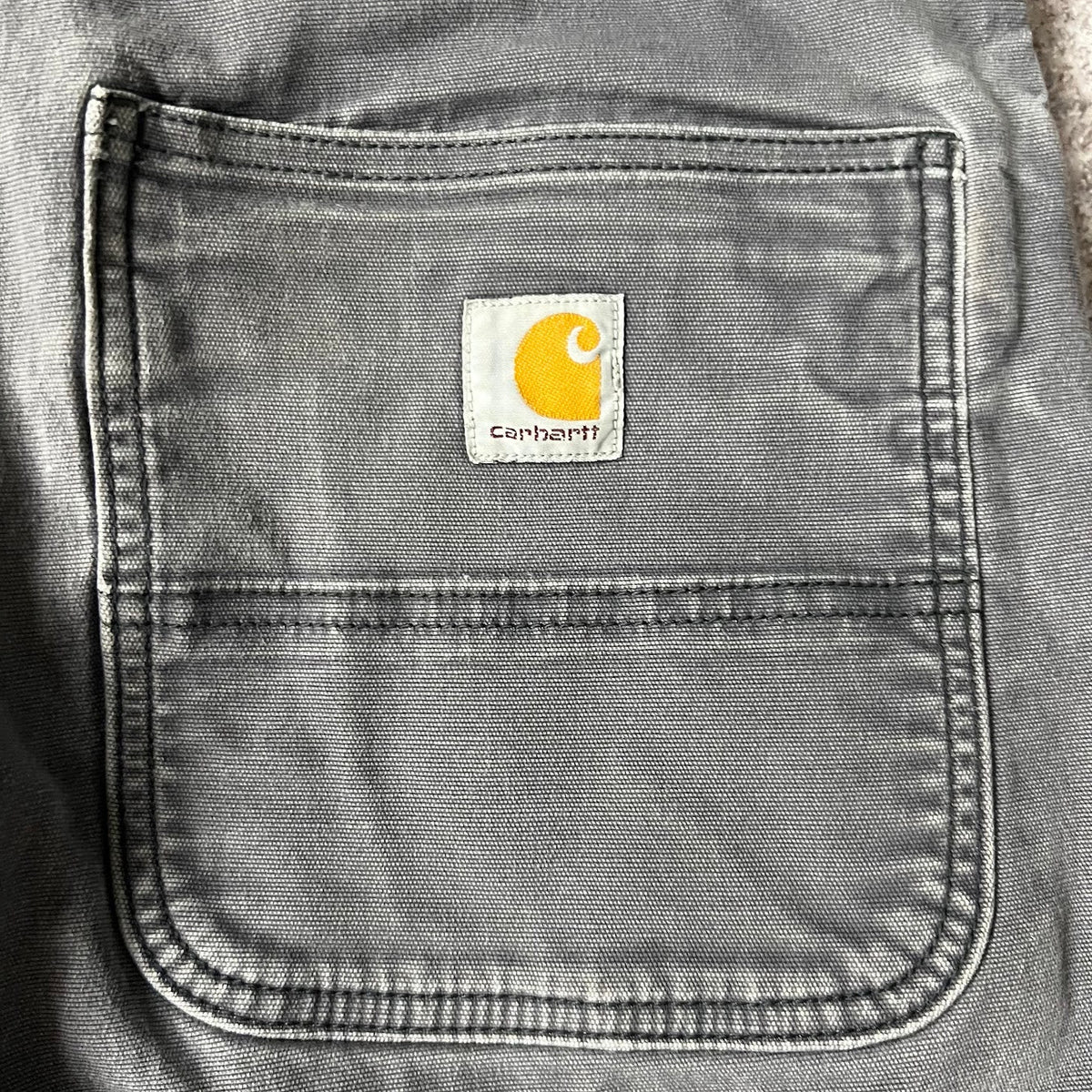 Modern Carhartt Workwear Faded Relaxed Gray Streetwear Pants 31x32