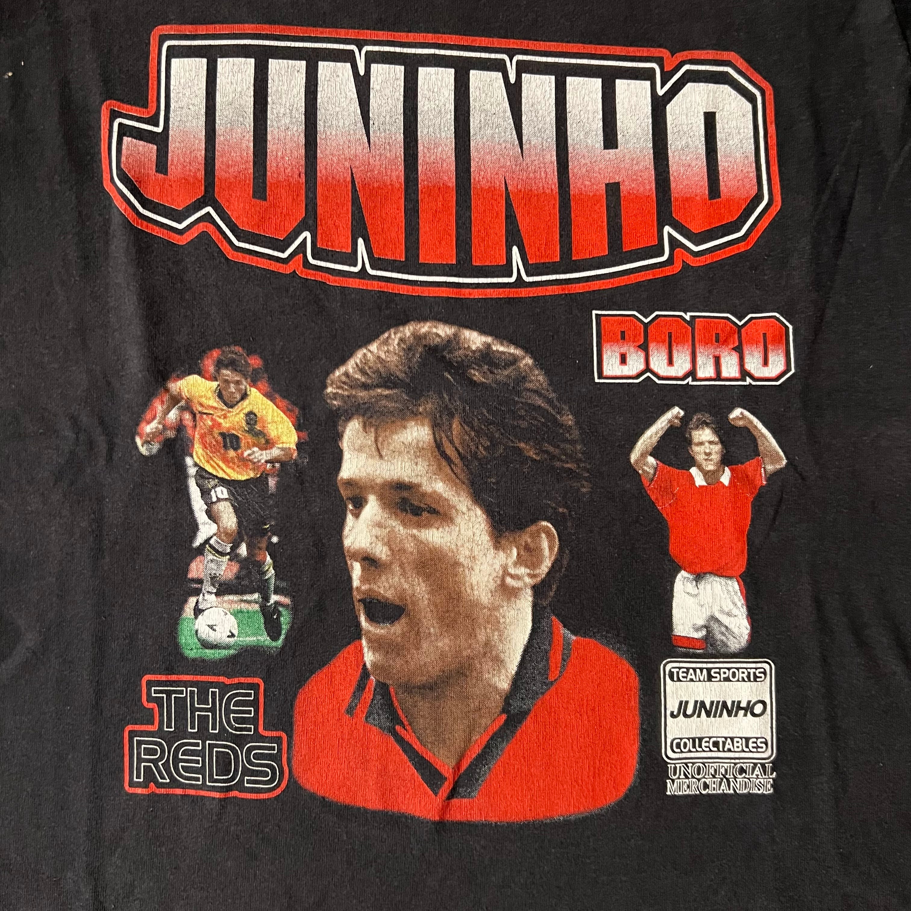 90s Middlesbrough F.C. Juninho Paulista Back Graphic Tee S