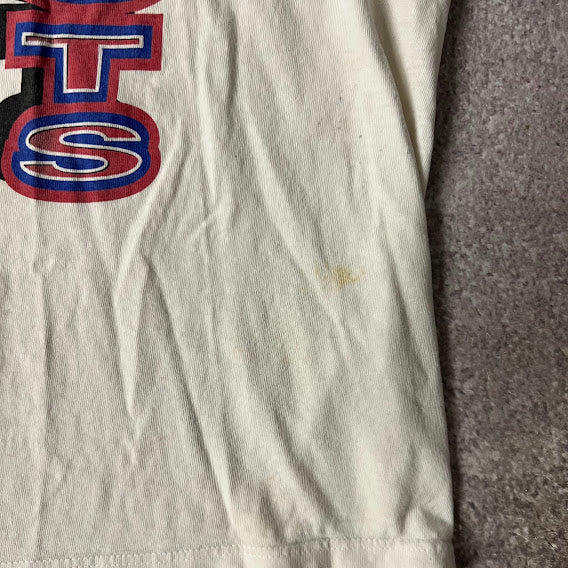 Y2K New England Patriots NFL Starter Big Logo Cracked Print Tee XL