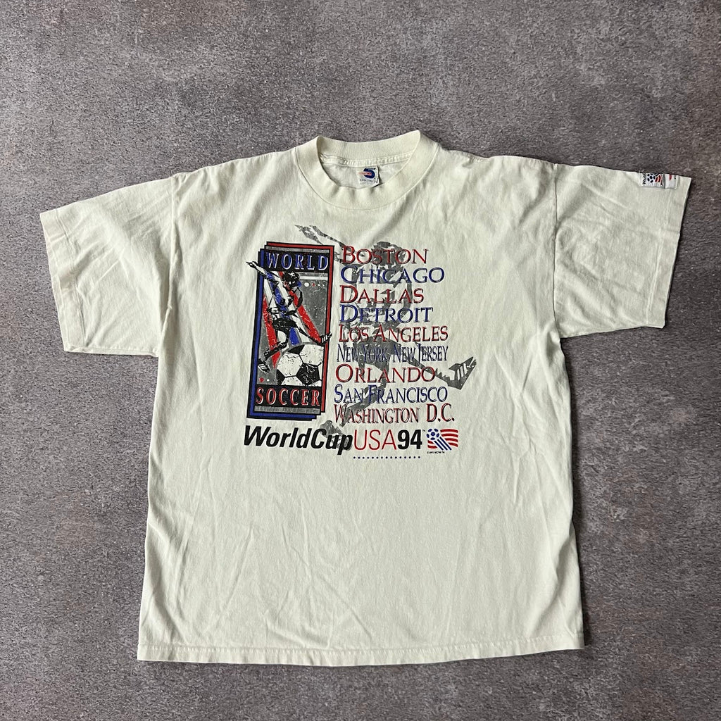 90s USA, World Cup High 5 Big Logo Tee XL