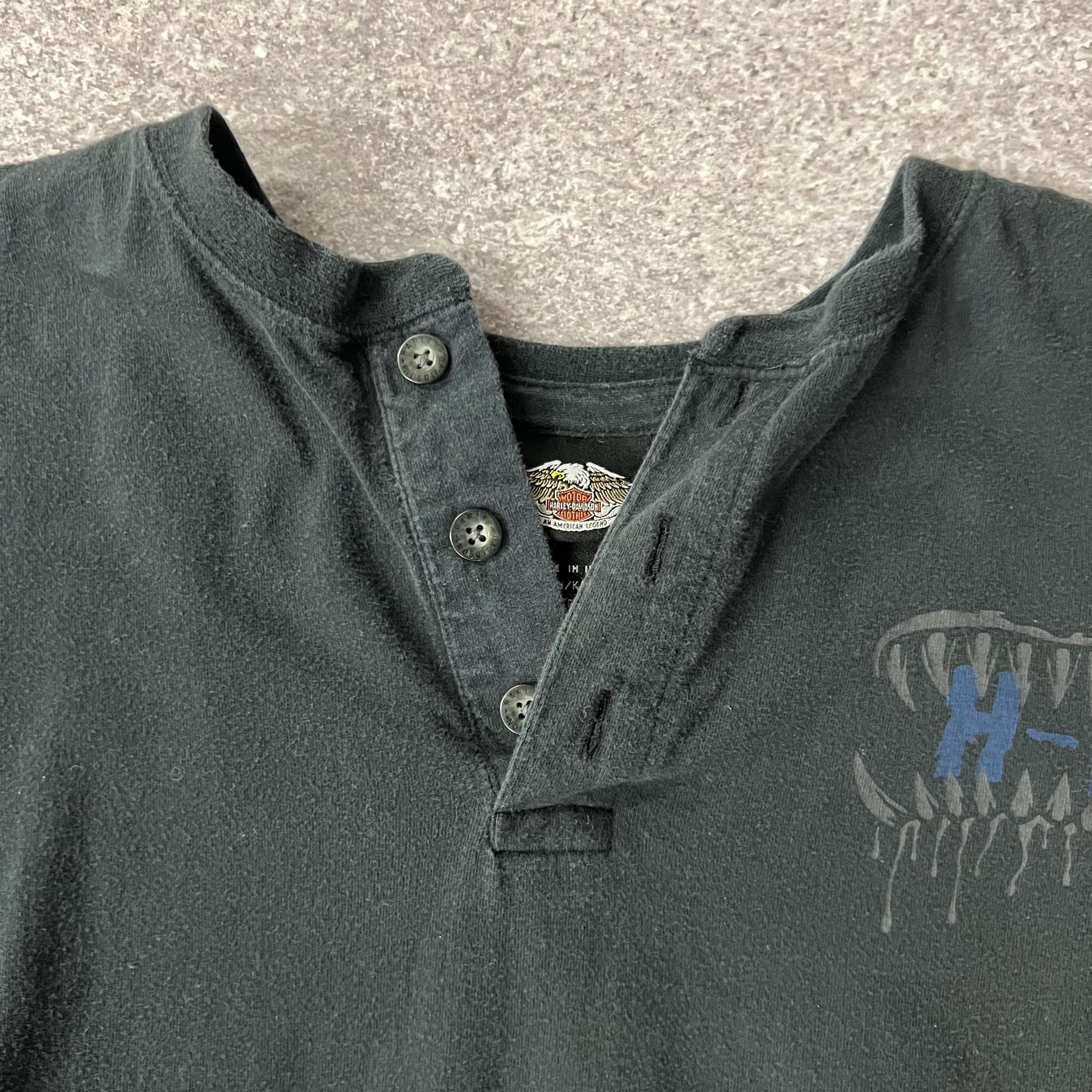 2010s Harley Davidson Worn In Long Sleeve Tee S