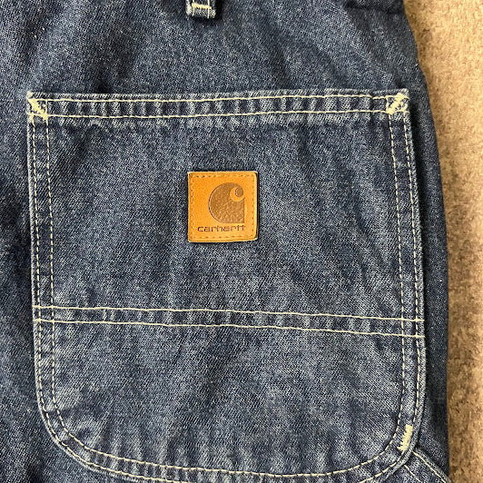 2010s Carhartt Workwear Vintage Blue Pants 34x30