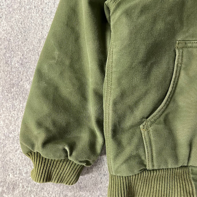 Y2K Carhartt Kids Quilt Lined Workwear Vintage Green Jacket S