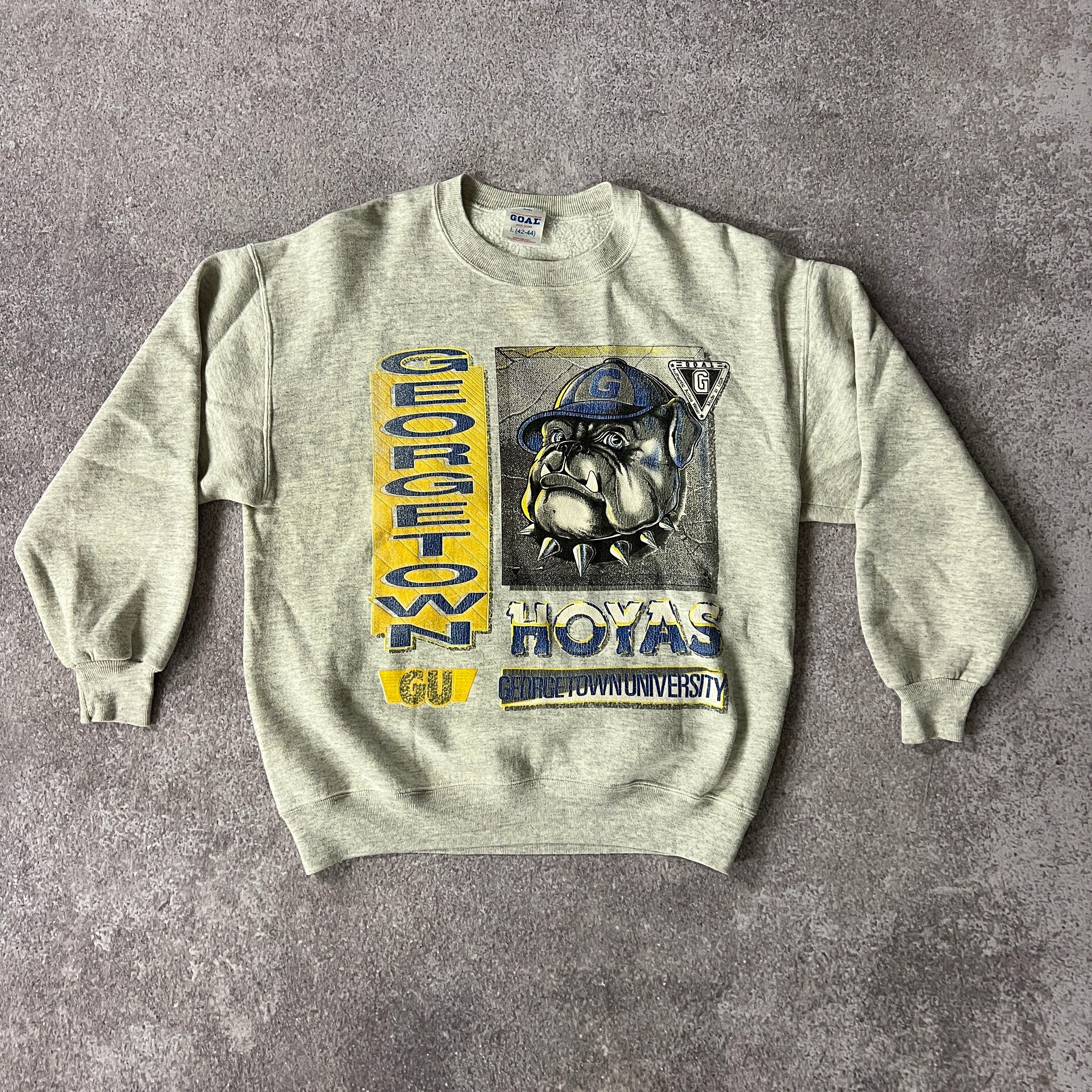 90s Authentic Activewear Goal College Big Logo Crewneck L