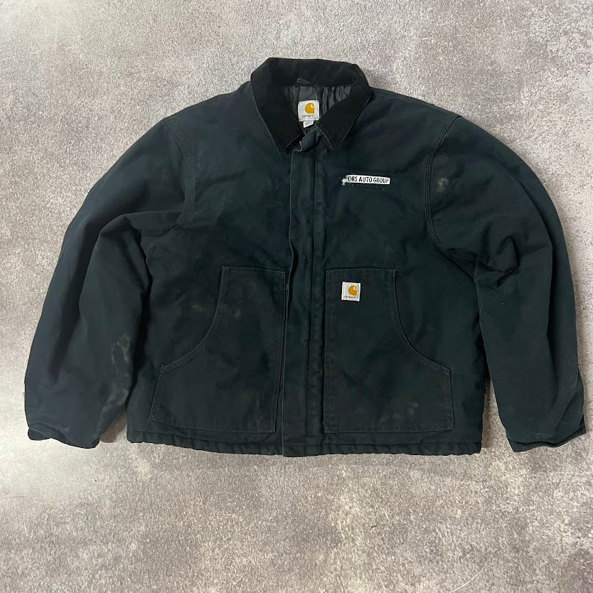 2010s Carhartt Auto Group Embroidered Corduroy Collar Workwear Jacket XL