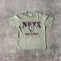 90s New Jersey Nets Lee Sport Big Logo Tee L