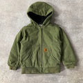 Y2K Carhartt Kids Quilt Lined Workwear Vintage Green Jacket S