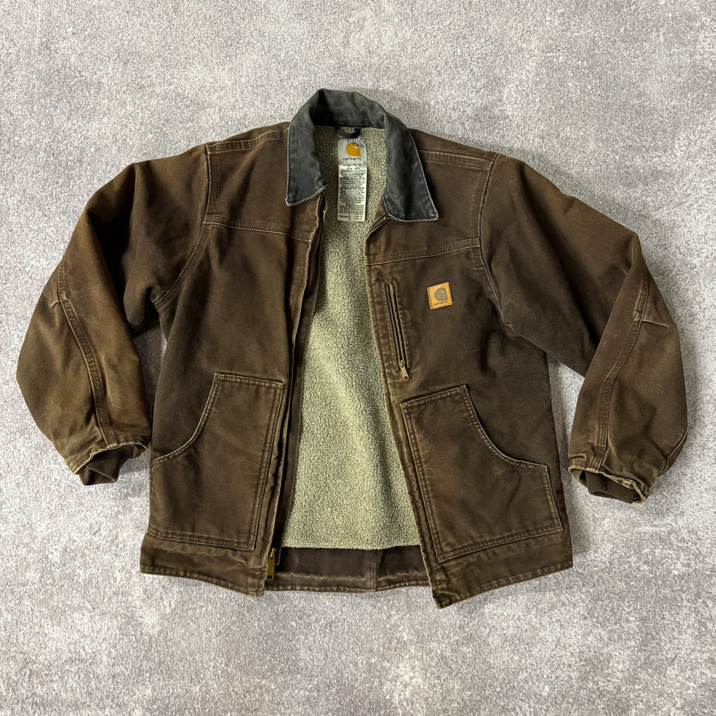 Y2K Carhartt Detroit Brown Heavyweight Jacket Youth L