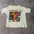 90s Shell Ferrari F1 1996 Big Logo Single Stitch Boxy Tee L