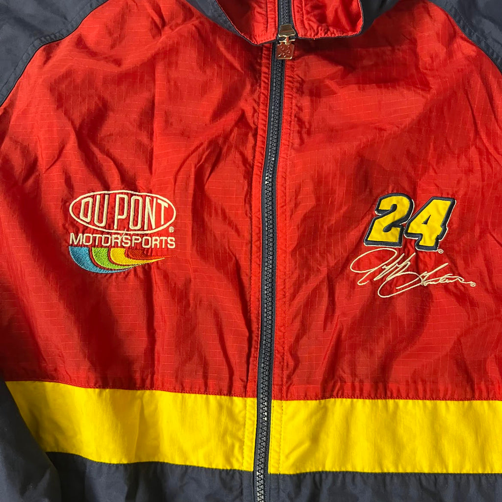 Y2K Jeff Gordon NASCAR #24 Chase Authentics Embroidered Rain Jacket XL