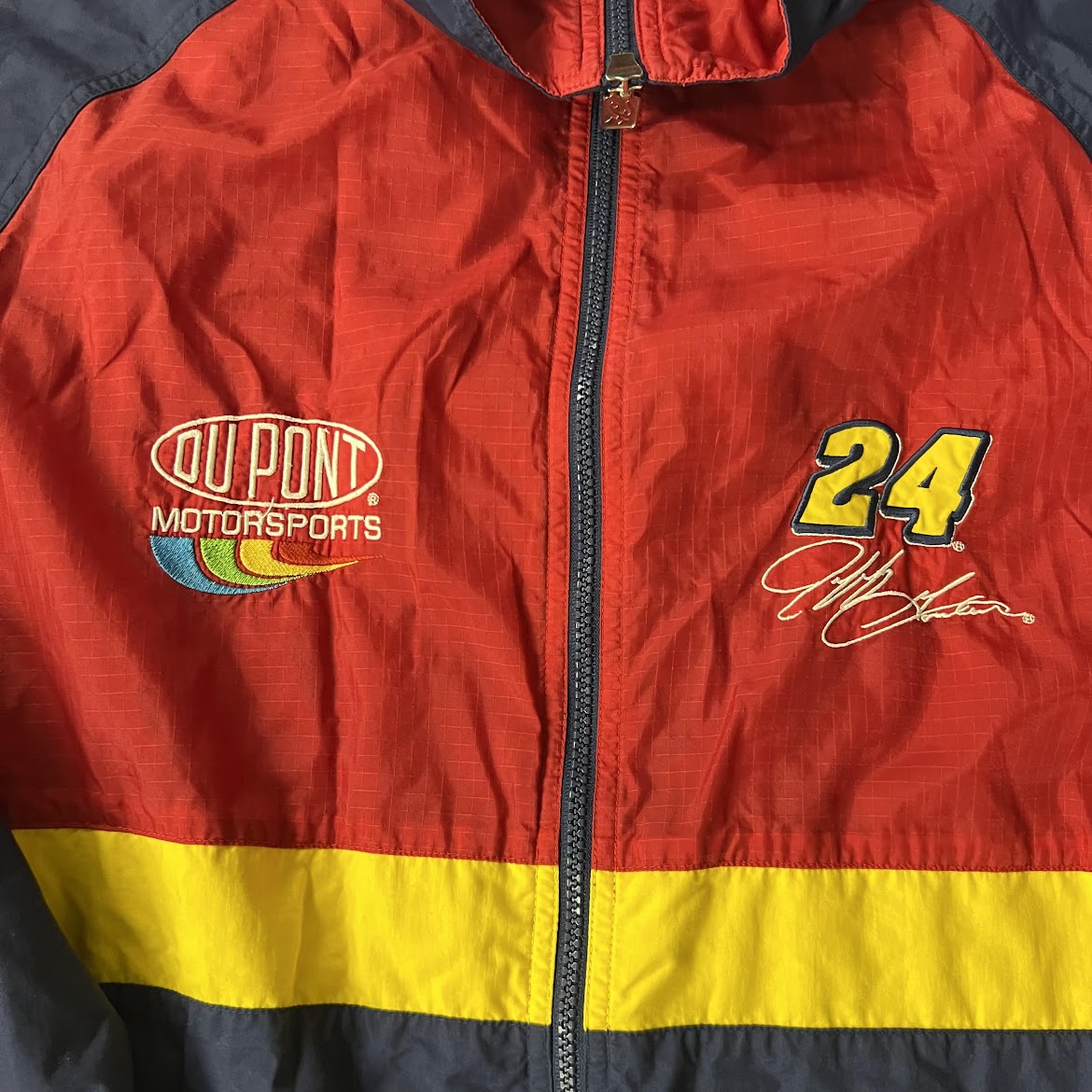 Y2K Jeff Gordon NASCAR #24 Chase Authentics Embroidered Rain Jacket XL