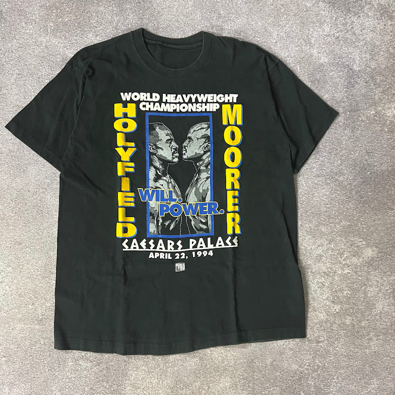 1994 Holyfield vs Moorer World Heavyweight TVKO Single Stitch Tee L