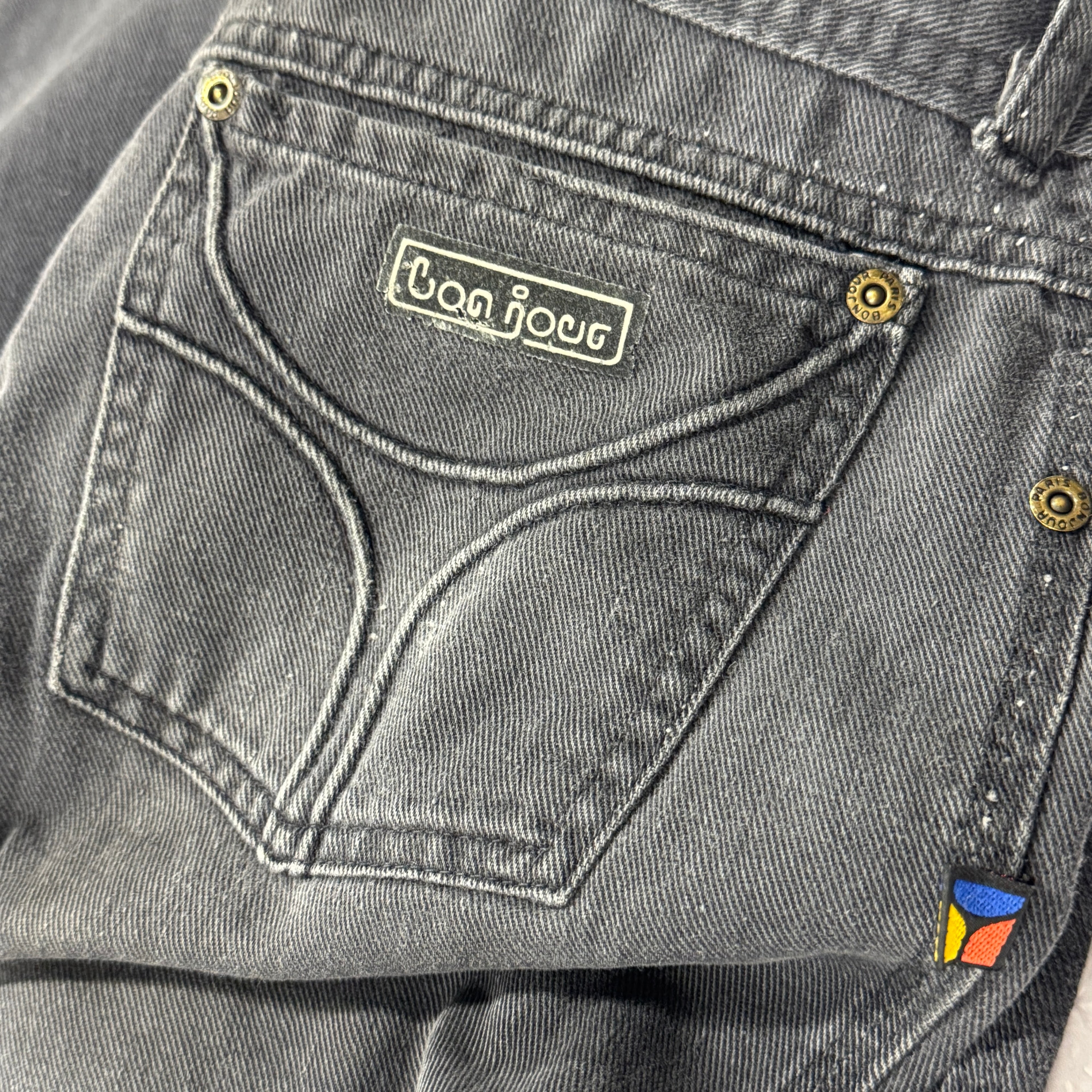 80s Bonjour Black Relaxed Worn In Jeans 36W