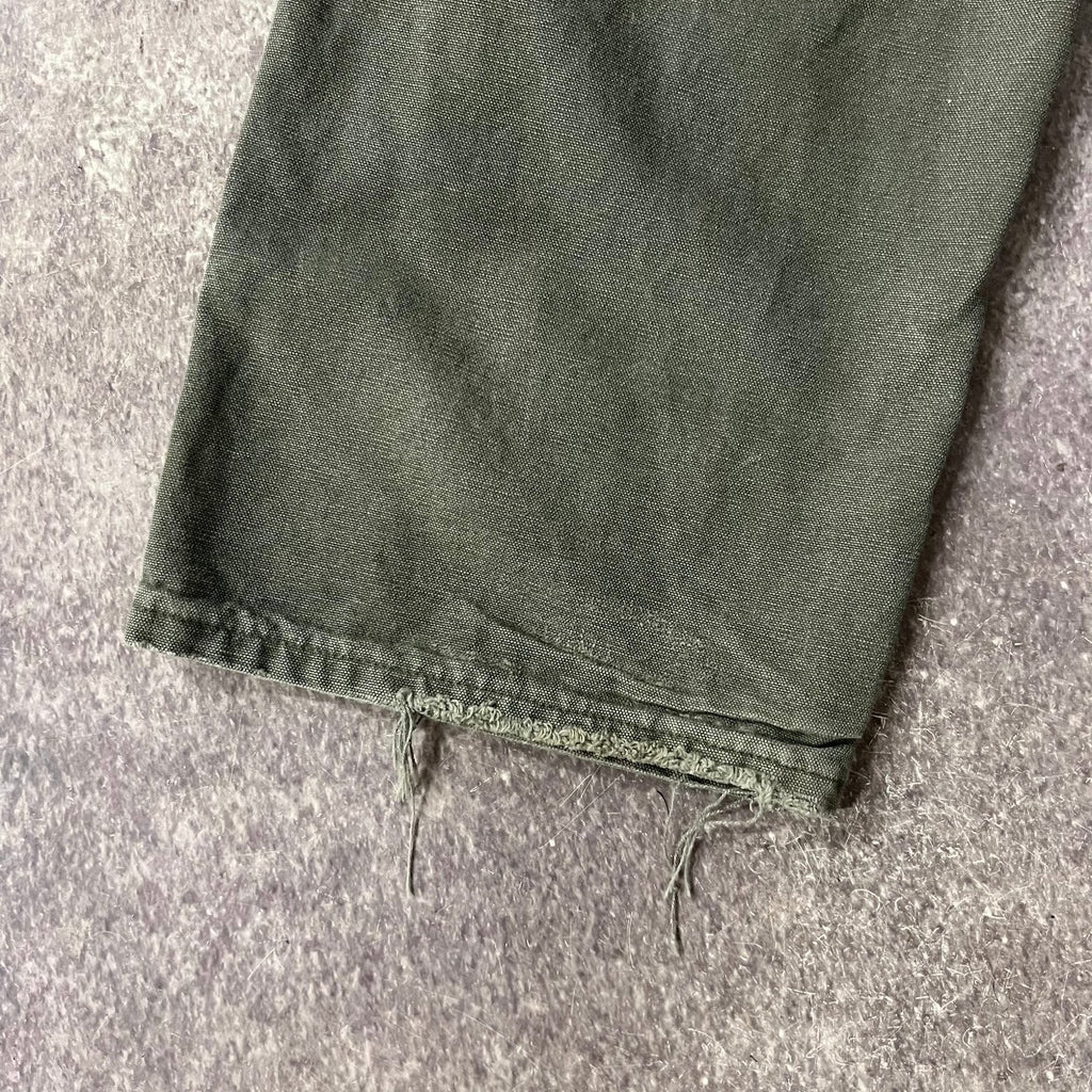 Modern Carhartt Workwear Faded Distressed Green Pants 36x30