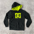 Y2K DC Shoes Black Big Logo Hoodie L