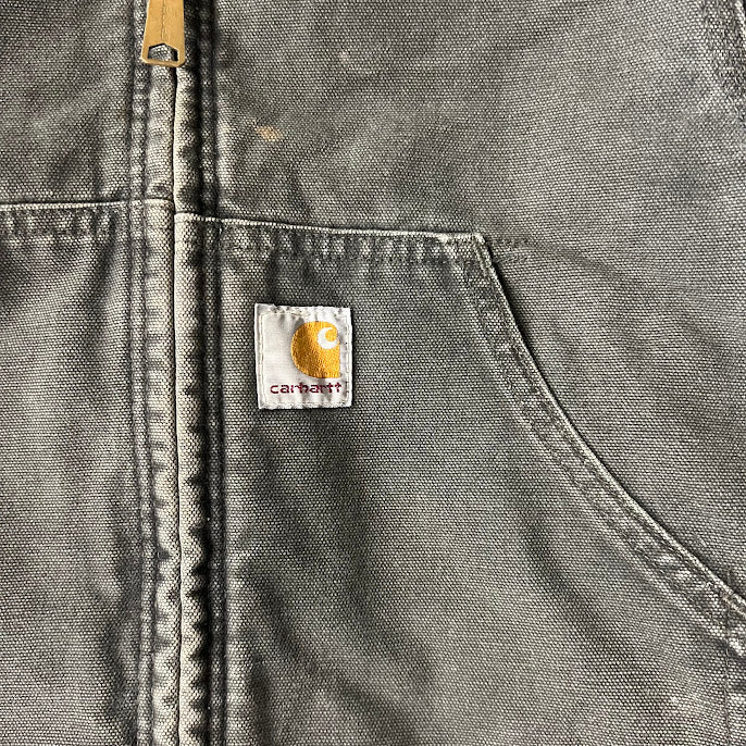 Y2K Carhartt Kids Quilt Lined Workwear Outdoor Green Jacket S