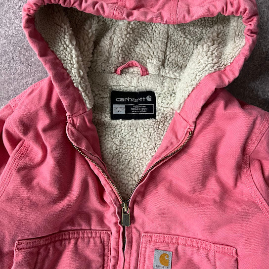 Modern Carhartt Kids Fleece Workwear Outdoor Pink Jacket XXS