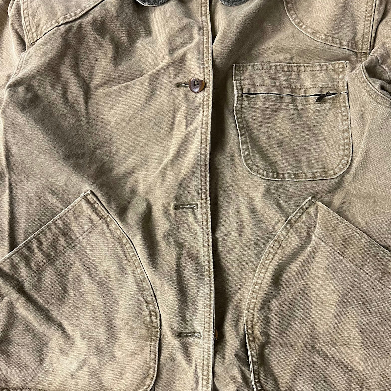 80s LL Bean Workwear Outdoor Heavyweight Vintage Tan Jacket L