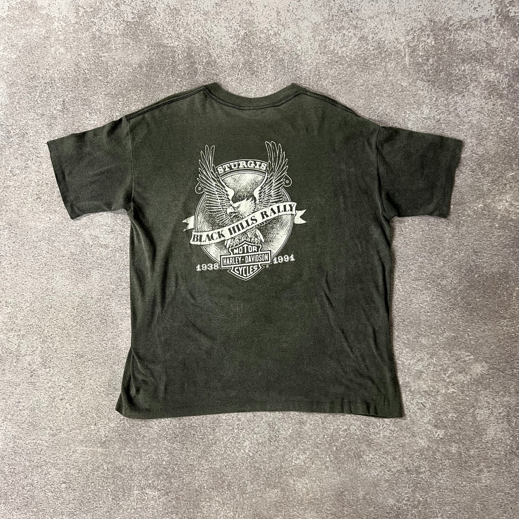 90s South Dakota Gray Worn In Tee L