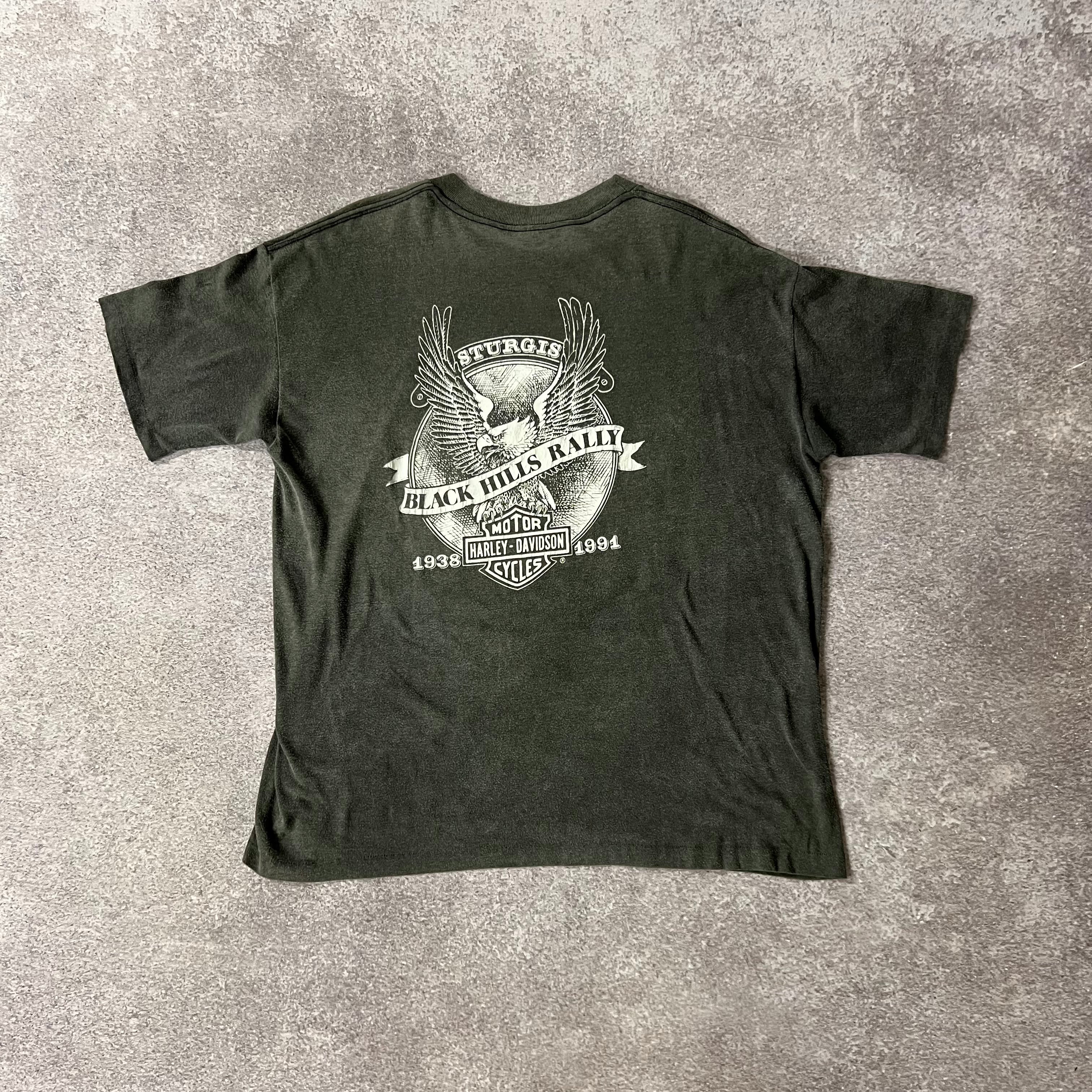 90s South Dakota Gray Worn In Tee L
