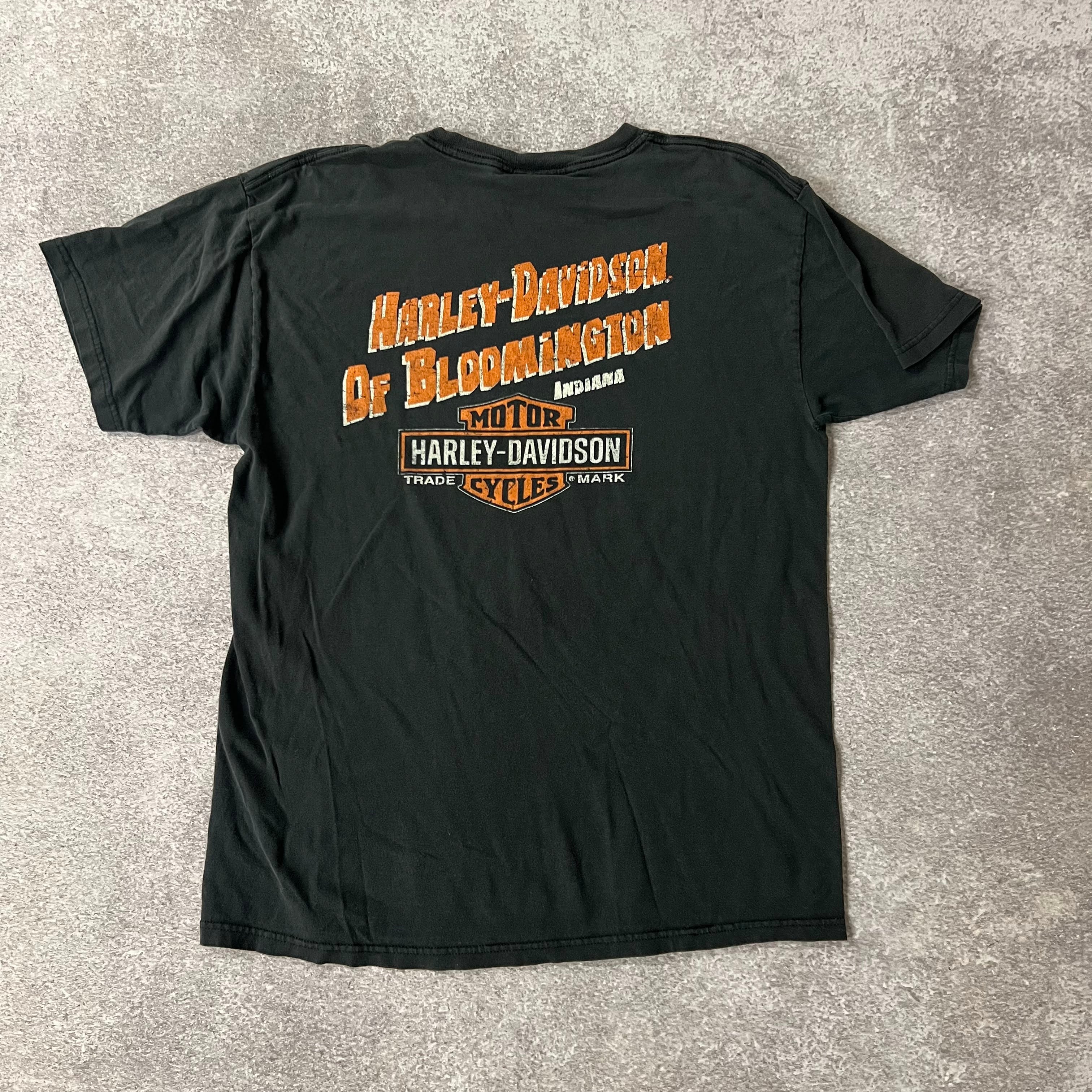 2010s Harley Davidson Indiana Worn In Tee L
